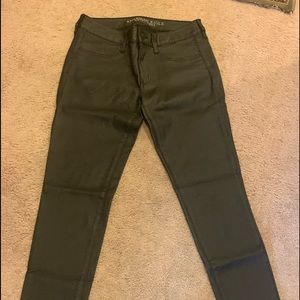 Black Faux leather jeans